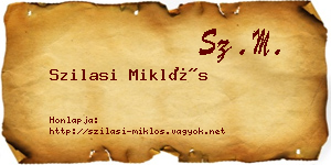Szilasi Miklós névjegykártya